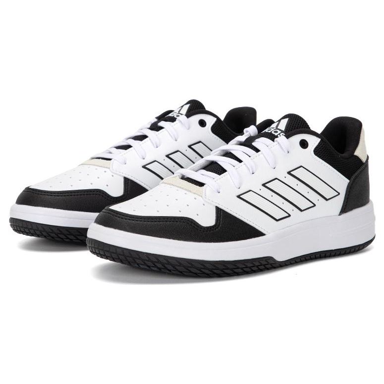 Adidas Gametalker Leather Comfortable Low-Top Retro Basketball Shoes Unisex Sneaker Charcoal-Black HQ2213