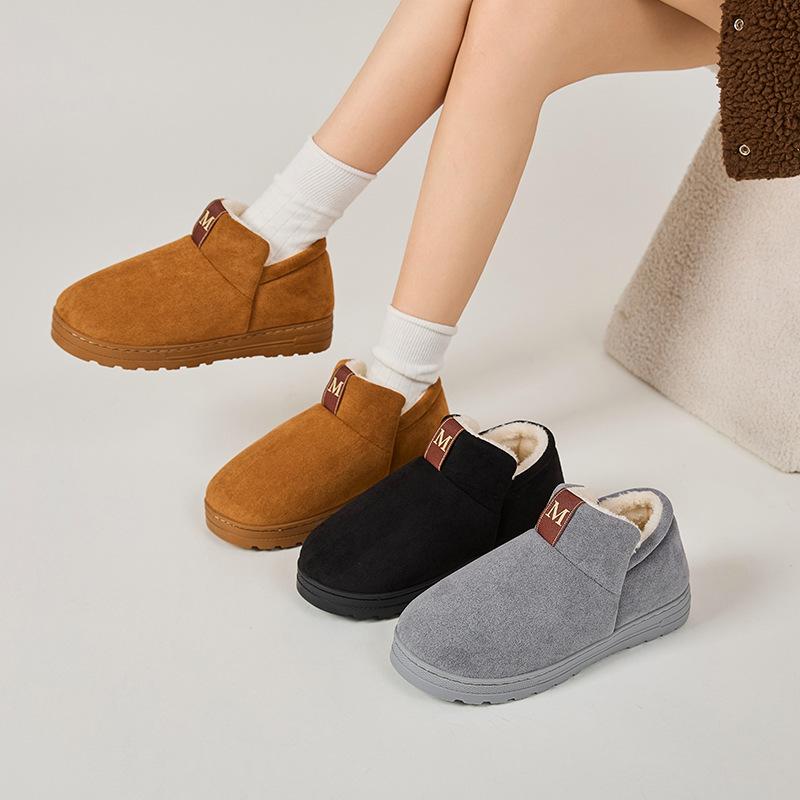 Autumn And Winter Couple Style Non Slip And Plush Thick Soled Casual And Fashionable Cotton Shoes 