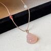 Natural Chalcedony Buddha Necklace Light Luxury New Chinese Collarbone Chain Temperament Sweet Versatile Jewelry