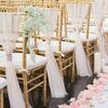 Chiffon Chair Sash Wedding Party Supplies Wedding Aisle Decorations Party Banquet Event Baby Shower Chair Decor Party Decoration