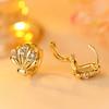 European and American new personalized earrings with a high-end feel, shell earrings for women