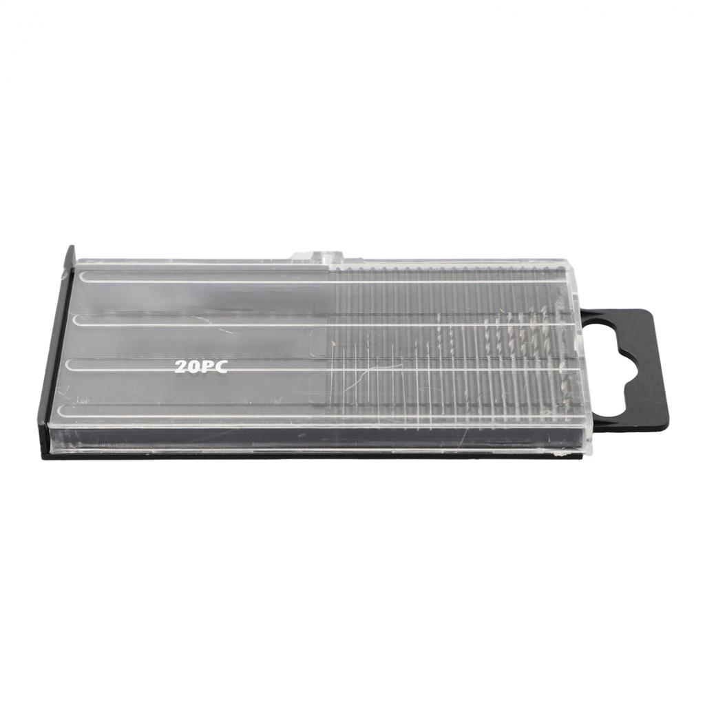 20Pcs Set of Mini HSS Spiral Drill Bits for Jewellery and Watch Repair