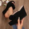 2025 Summer New Versatile Non-slip Women's Drag Slope Heel Super High Heels Waterproof Platform Thick-soled Cool Slippers