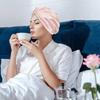 Women Satin Solid Sleeping Hat Double Layered Night Sleep Cap For Women Shower Caps Waterproof Sleeping Hair Bonnets Cap
