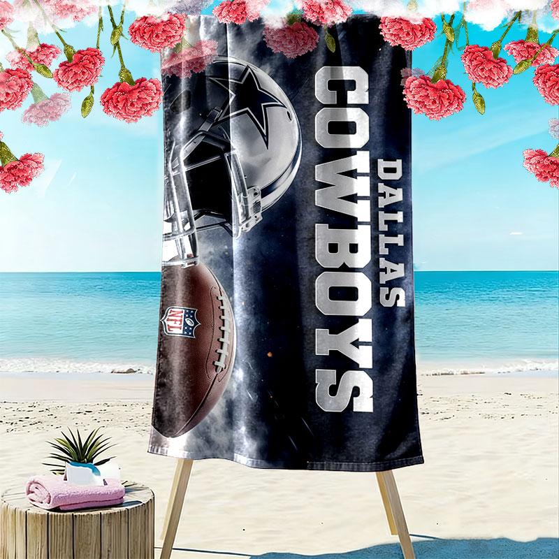 Cowboys Art Print Beach Towel, Large Soft Quick Dry Towel for Beach Camping Swimming