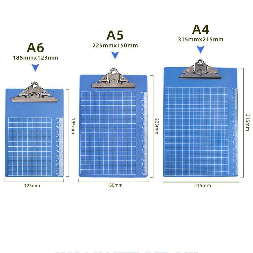 1Pcs Blue Writing Pad Board A4/A5/A6 Menu Bill Folder New Clip File Organize  Paper Ticket Storage