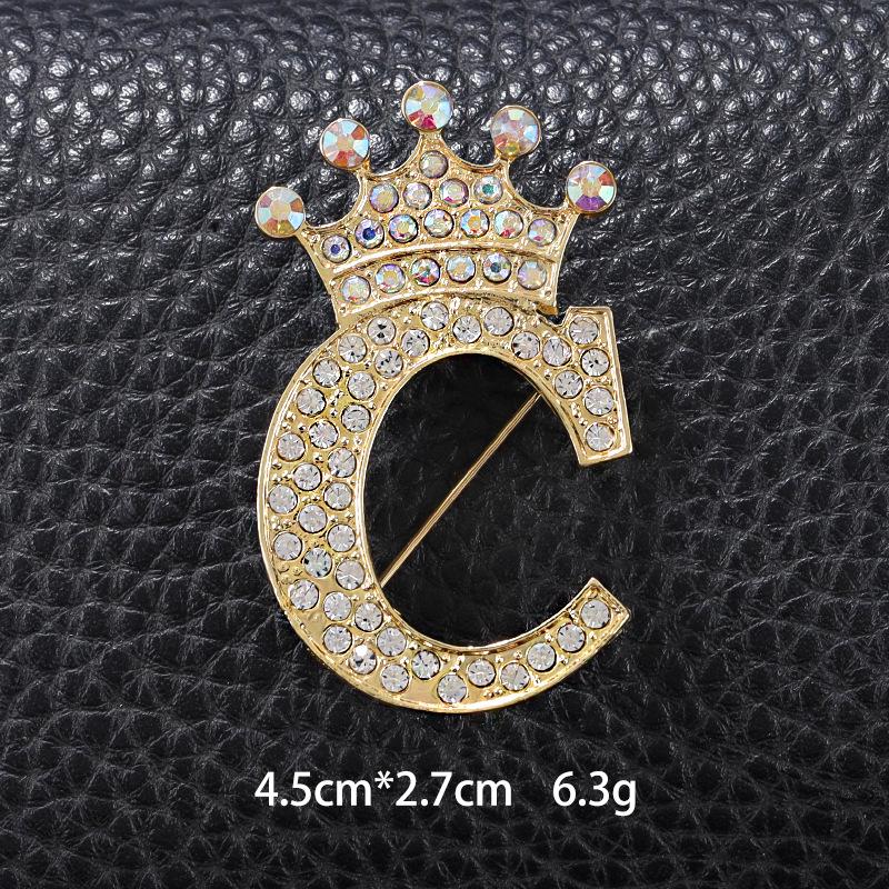 Unisex Versatile English Letter Brooch Lapel Pin for Suits and Clothing