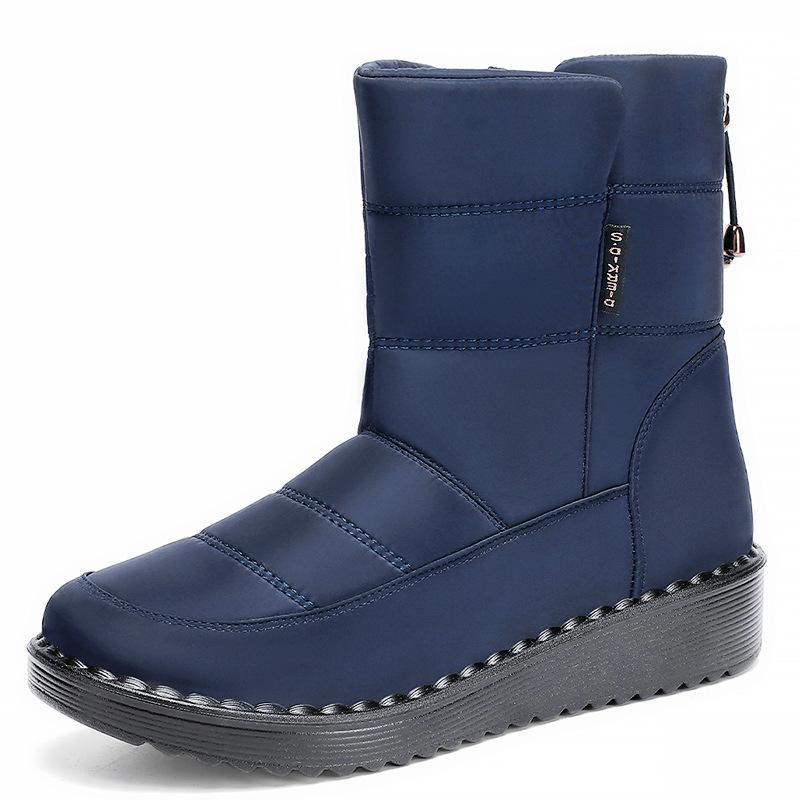 Jinshiyuanshu Women's Shoes Cotton Shoes Winter Boots Fleece Thickened Warm Snow Boots Processing Customized Cotton Boots