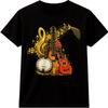 Music Instruments T Shirt Guitar Banjo Notes Country Folk Bluegrass Graphic Tee