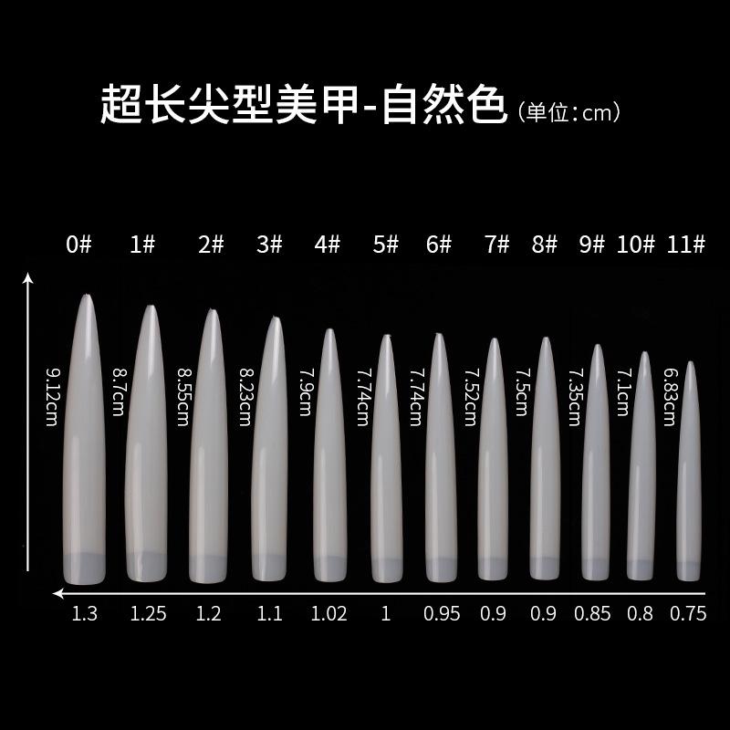 Extra Long Salon Nail Patch Pointed Square Craft Nail Patch Sample Performance Art Fake Nail Patch