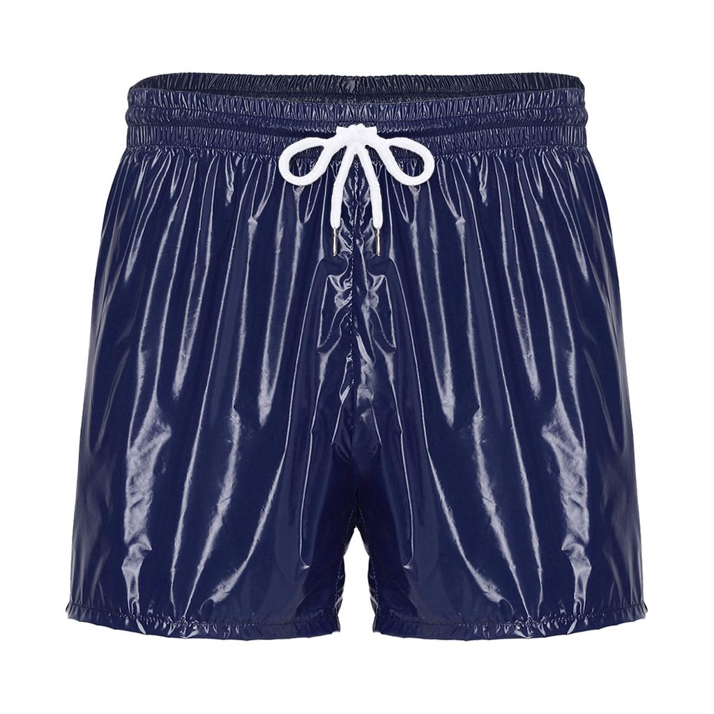 Herren Wasserdichte Badehose Trainingsshorts Kordelzug Elastischer Bund Eingearbeiteter Slip Boxershorts