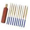 11Pcs Small File Set Alloy Jewelers Files Woodworking Metal Wood Plastic Carving Tool Rosewood Hex