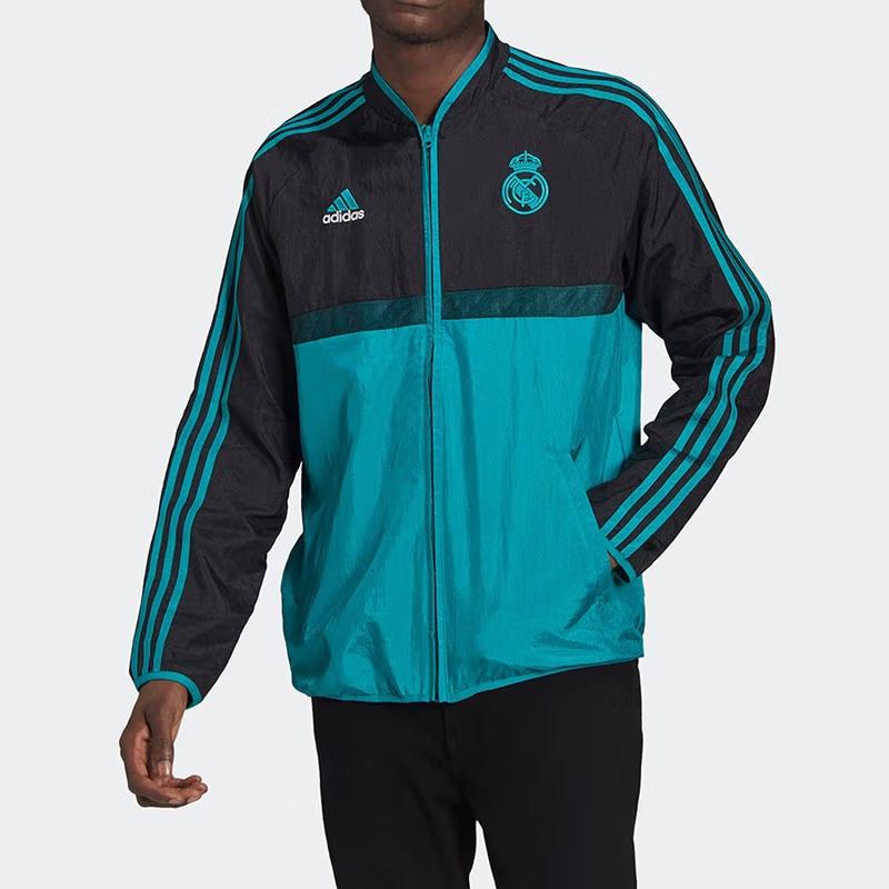 adidas Veste Décontractée Homme avec Imprimé Logo de Marque Épissé Vêtements d'Extérieur Bleu GR4251