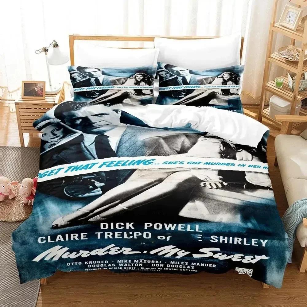 Movie Murder My Sweet Printed Bed Set Duvet Cover Pillowcase Bedding Set Bed Linen Sheet Quilt Cover Full Queen King Size
