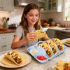 Taco Holder Silicone Taco Shells Holder Tray Reusable Bar Snacks Serving Plates For Home Kitchen Picnic Camping Barbecue Party