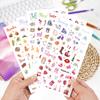 6 sheets Plan Stickers Cartoon Month Festival Decoration Scrapbook Booklet Material DIY Creative Booklet Stickers