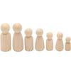 50pcs Natural DIY Wooden Figures Handicrafts Painting Dolls Toys  Wedding Craft