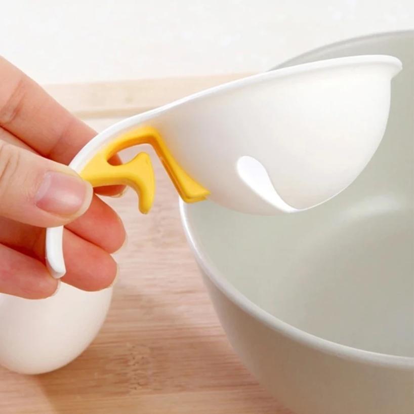 1pc,Egg Yolk Separator Divider Rack,White Plastic Egg White Strainer,Household Egg Tools,Cooking & Baking Tools Kitchen Gadgets