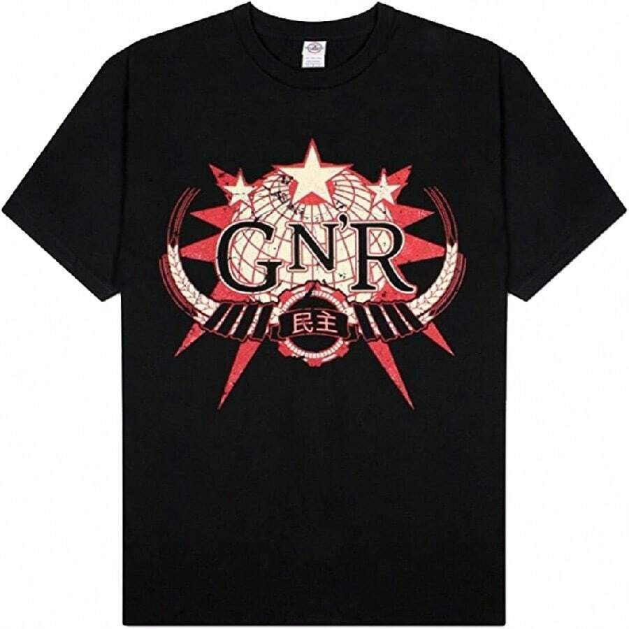 

Black Globe Logo T-Shirt for Men 5XL різнокольоровий