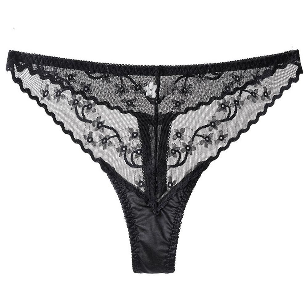 Design G-String Ice Silk Korean Style Underwear Low-Waist Thong Lace Panties Women Lingerie