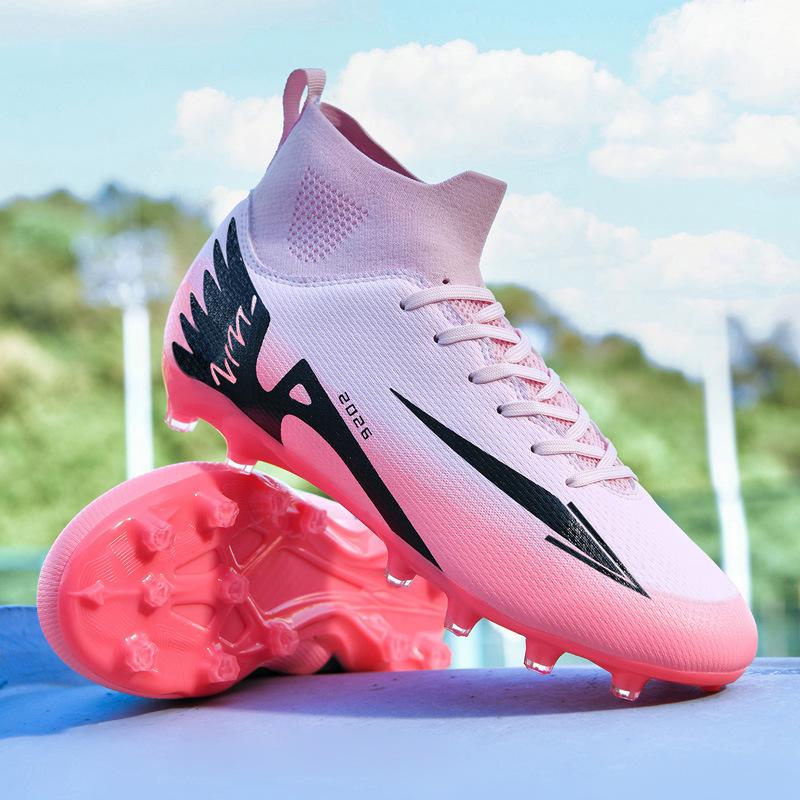 New High-top AG Long Nails TF Broken Nails Football Shoes Natural Children's Student Training Shoes Game Ball