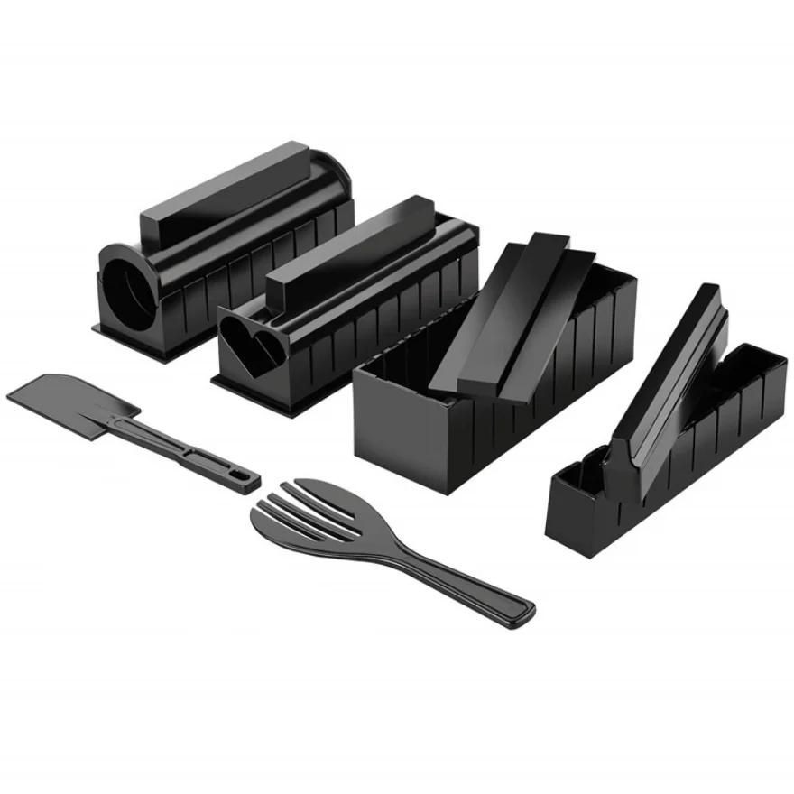 

Набор для приготовления суши из 10 предметов – Включает ролл для суши и формы для риса | Инструменты для самостоятельного приготовления японской кухни для домашнего использования чёрный