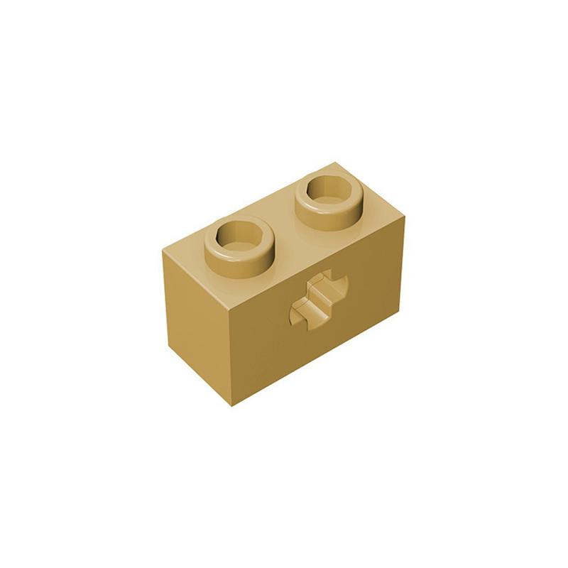 Non-Toxic 10Pcs 32064 1X2 Cross Hole Builing Blocks Moc Accessories Compatible With Brick Diy Children Toys Assembly Gift Box