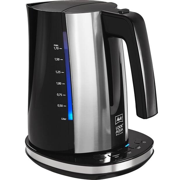 Kettle Melitta Look Aqua Deluxe Black/stainless Steel