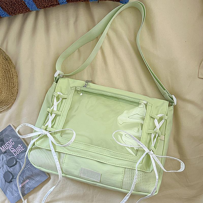Japanese Hot-selling Ita Bag Transparent Lightweight Crossbody Bags New Sweet Cute Tote Bag Fashionable Personalized Square Bags