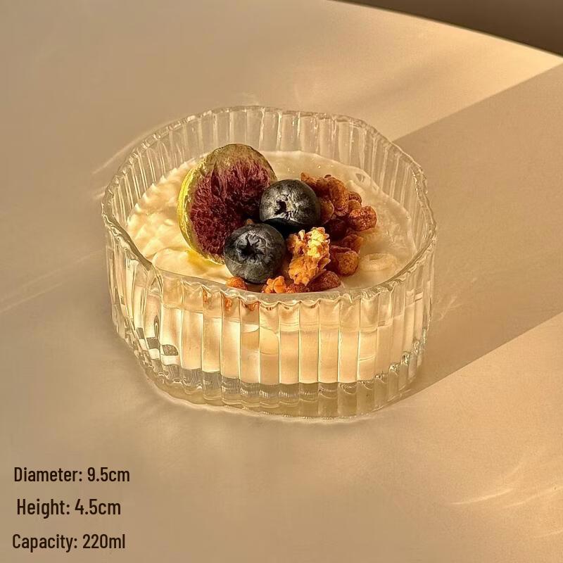 Jingbaodi Irregular Cloud Glass Dessert Bowl Set
