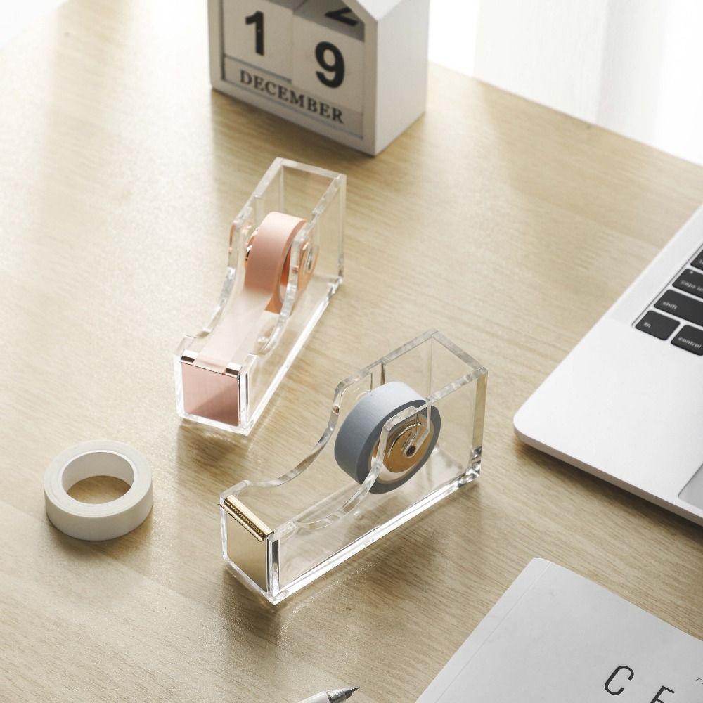 

Портативный резак для ленты, безопасный акриловый диспенсер для ленты, широко используемый настольный держатель для ленты, канцелярские принадлежности Style 9