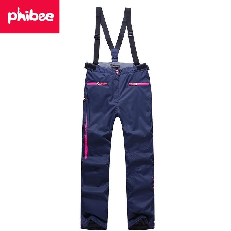 Phibee Womens Insulated Ski Pants With Inner Lining Waterproof Windproof Winter Outdoor Trousers Snowboarding Hiking