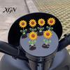 Interior Aesthetic Accessories 5Pcs Wobble Sunflower Car Dashboard Decor, Resin Spring Flower Ornament Cute Office Desk Decorations with Non