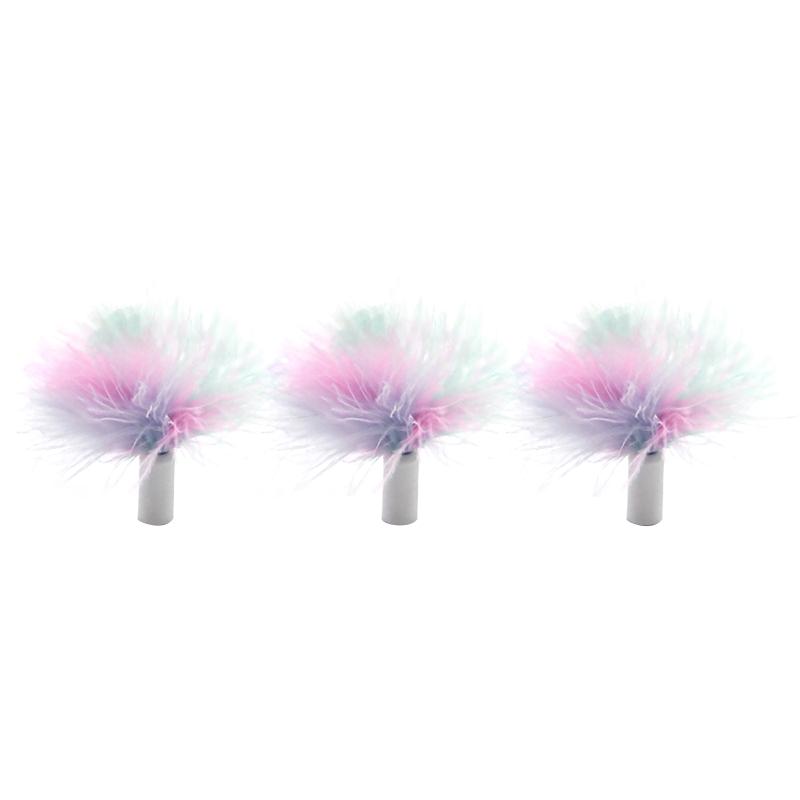 

3 Pack Feather Replacement for Interactive for Cat Toys Indoor Cats Entertainment Toy Length 2.4 Connection Hole Dia 0. 1
