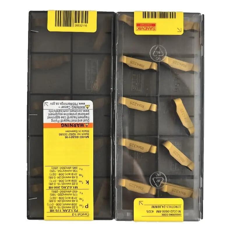 

Original Sandvik / N123J2-0600-RM 4325 / CNC lathe carbide blade 10 PCS