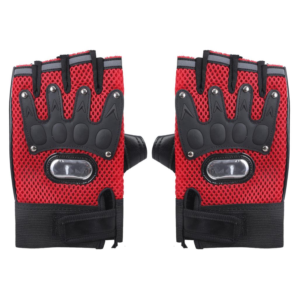 Knuckles Protective Motorcycle Gloves Half Finger Cycling Gloves Breathable Shock Absorption Gloves Accessories