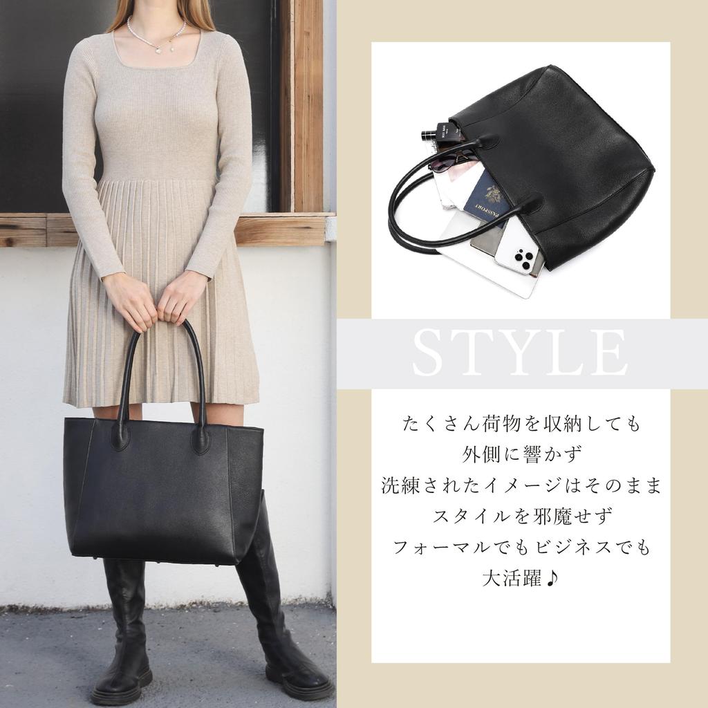 Guccio Leather: High-quality Genuine Leather Tote Bag for Men and Women. Large Capacity, Fits A4 and 14-inch Laptops. A Simple, Unisex Shoulder Bag