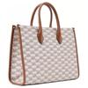 Michael Kors MK Mirella Classic Monogram Tote Commuter Fashion Women Tote Bag Beige Brown 35S2G7ZT6J-299