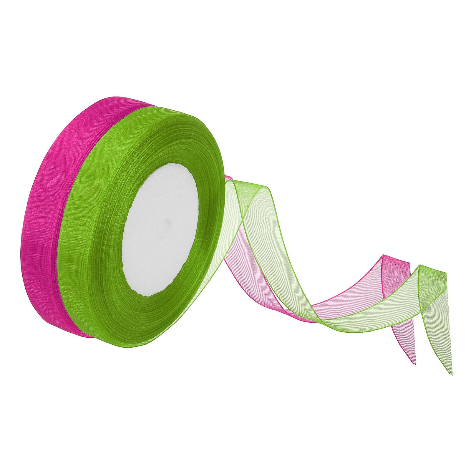 

Organza Ribbon 100 Yard Gift Wrapping Ribbon for Bouquet Cake Invitations Card Decoration Home Decoration (50Yard/Roll) 0.6 Inch 0.6 Inch