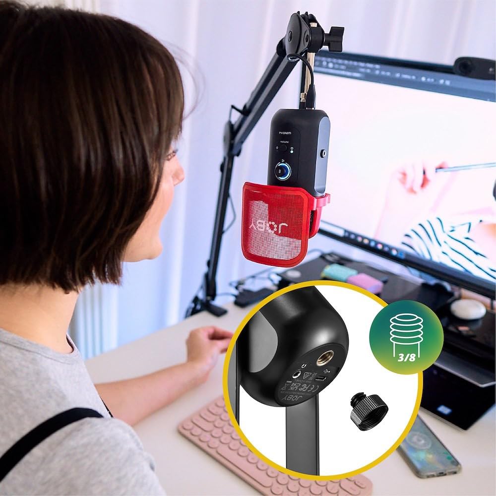 Joby WAVO POD USB Microphone for YouTubers and Vloggers, Connects To Computer with USB Cable, Switches Between Cardioid and Bidirectional Modes with