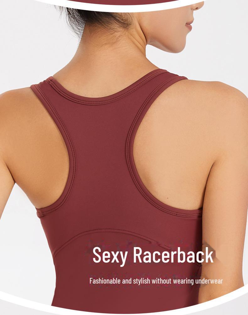 Lulu Yoga Shockproof Sports Bra | Beautiful Back Camisole Vest with Chest Pad