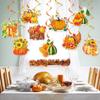 9 Stück Erntedankfest Party Kürbis Spiral Hängedekoration Feier Herbst Geburtstag Tischdekoration Erntedankfest Dekoration