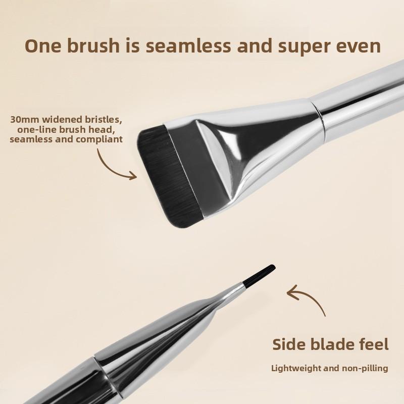 Four Pieces Ultra-thin Foundation Brushes Makeup Mixing Palette with Spatula Flat Face Brush Makeup Puff Beauty Makeup Tools