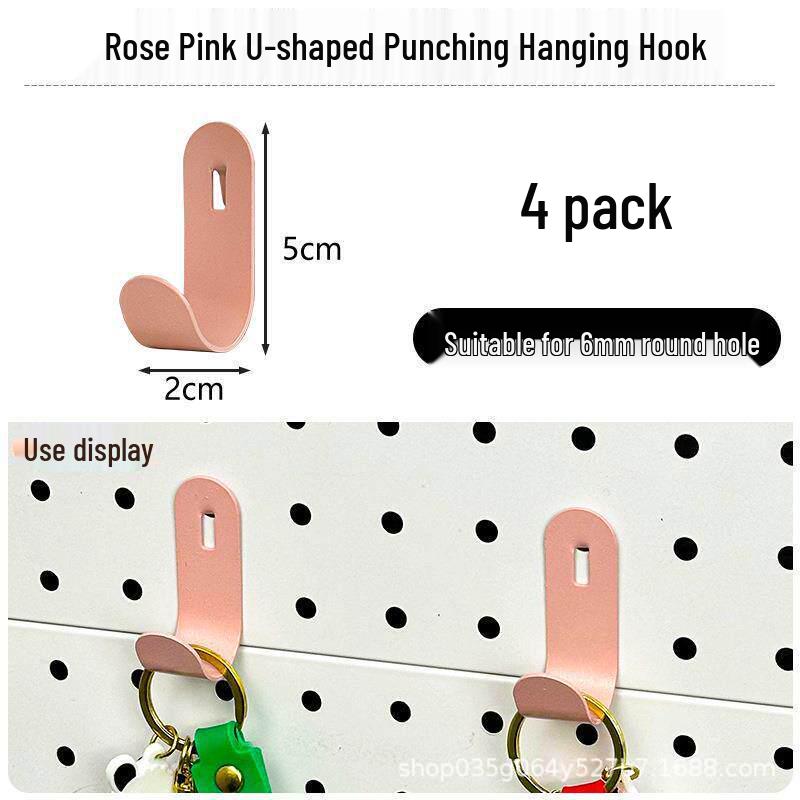 Pegboard Wall Organizer with Hooks - No-Drill Storage Rack for Entryway or Study Room.