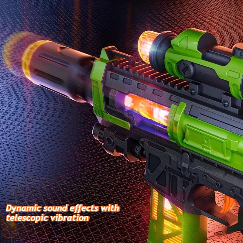 Kids Toy Machine Gun with Sound Light Spray Vibration Safe Non-Firing Submachine Gun with Dynamic Effects Cool Gift for Boys
