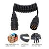12V 24V Trailer Spring Wire 2M 7 Core Spring Towing Coiled Wire for Commercial Vehicles Campers Cars Boats Coiled Trailer Wire