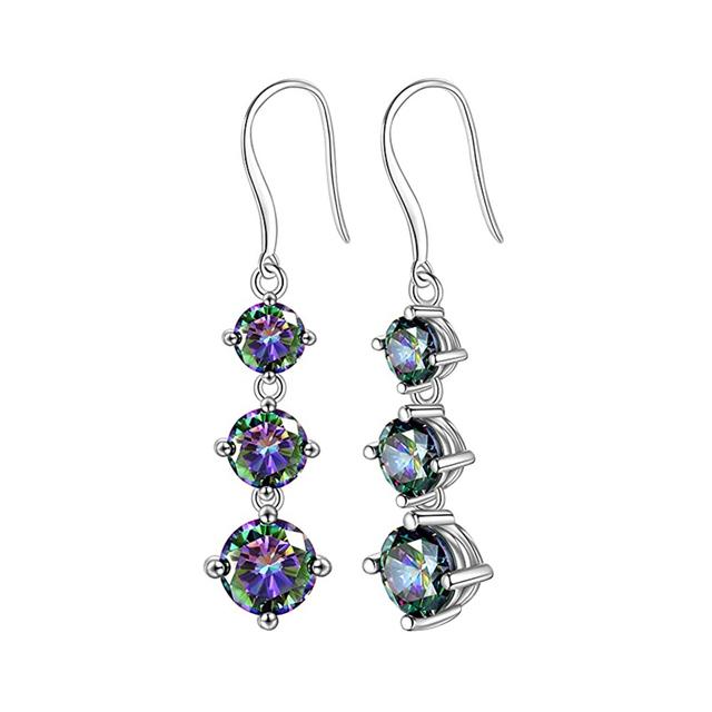 

Разноцветные циркониевые женские висячие серьги новые модные женские висячие серьги изящные аксессуары ювелирные изделия подарок оптовая продажа