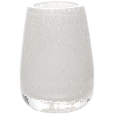 Vaso de Flores FOYER, Vidro Branco, 10cm A x 7cm L, 2c00025WH