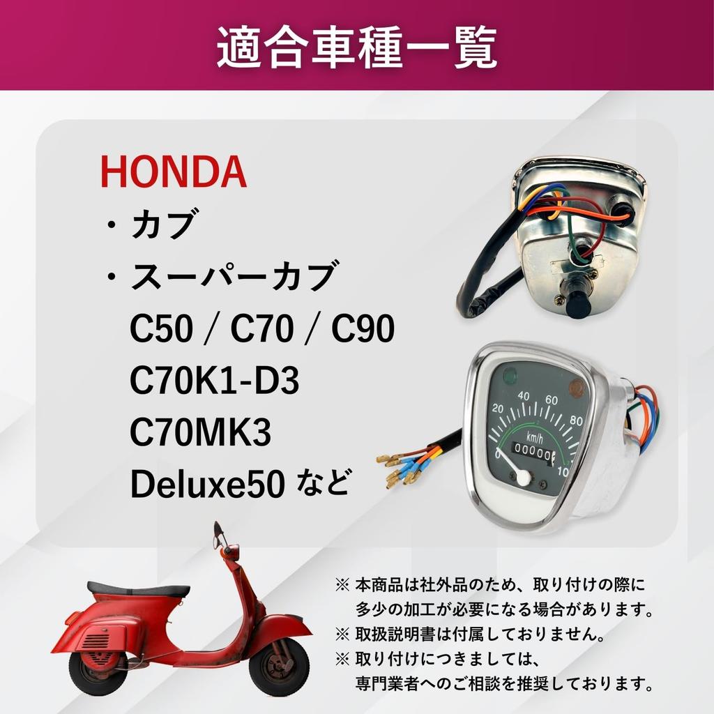 RiNan. Aftermarket Motorcycle Speedometer for Super Cub C50, C70, and C90 (100km/h)