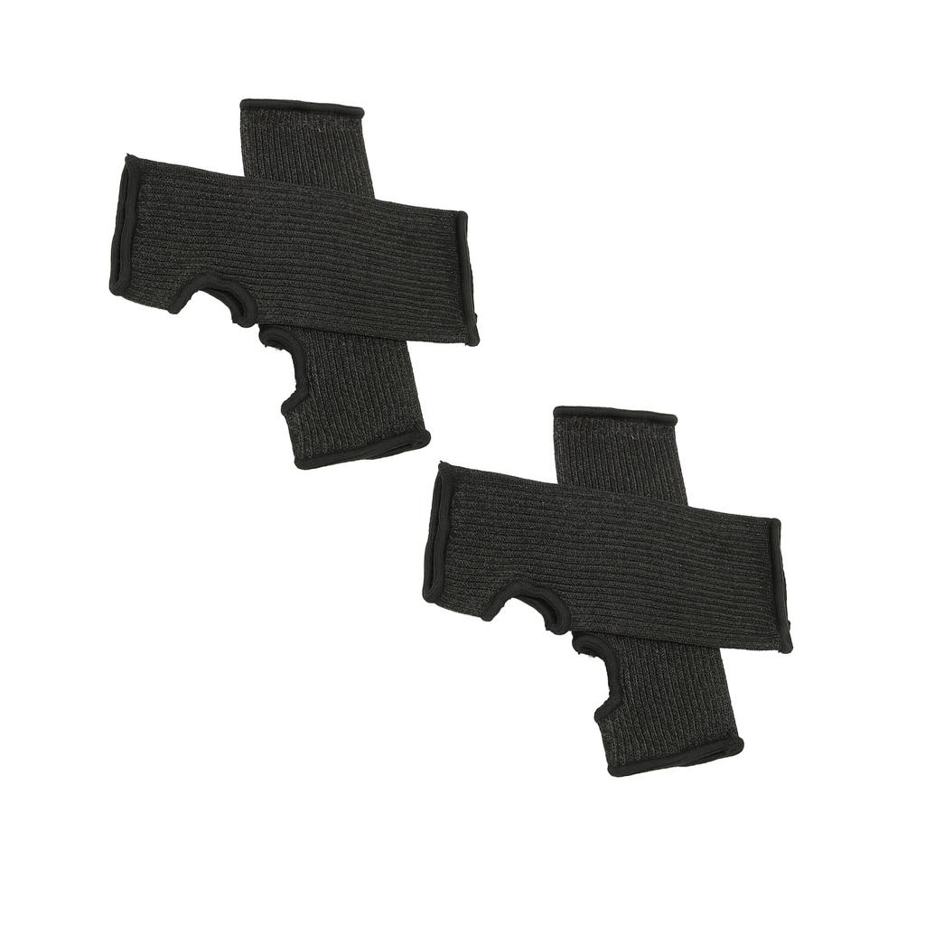 4Pcs Cut Resistant Sleeves Level 5 Protection Thumb Slot Design Good Fit Black Thickened Anti